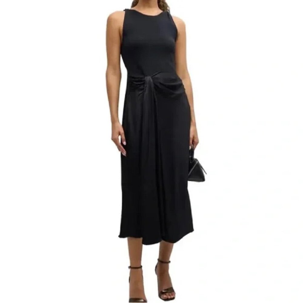 NWOT Tanya Taylor Black Twisted Strap Maxi Long Dress Sleeveless Plus Size 3X
